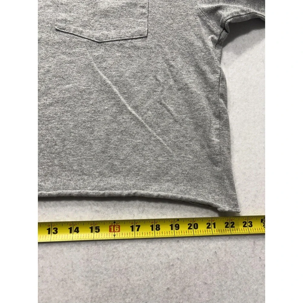 Carhartt Shirt Mens Medium Gray Cropped Pocket T-Shirt Short Sleeve Tagless